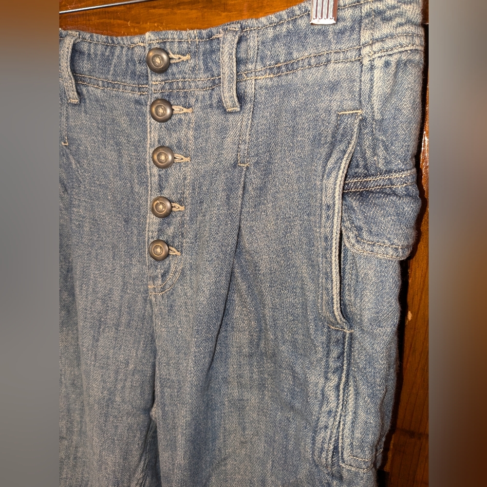 Free People We the Free Button Jeans Small Anthropologie Relaxed